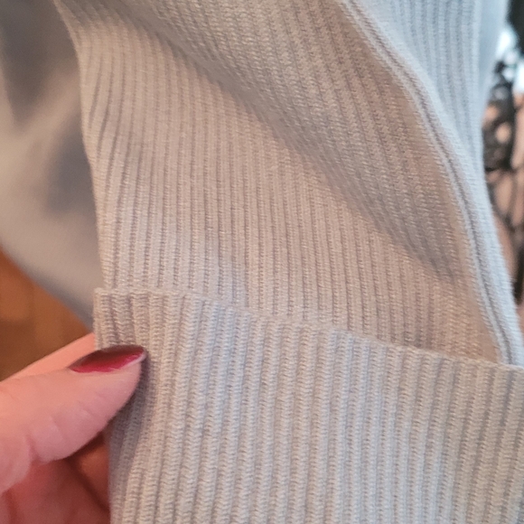 4/$19 NWT George pale blue ribbed mockneck sweater Medium - Picture 4 of 6